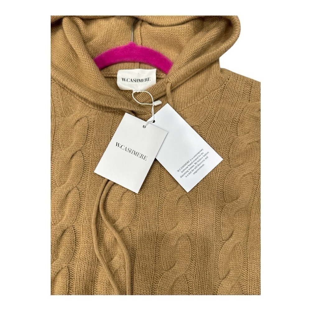 Lord & Taylor W. Cashmere Scout Cashmere Cable Knit Hoodie size M New with tag - Picture 10 of 14